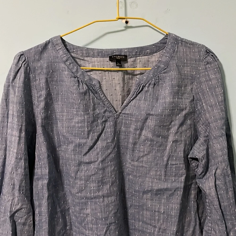 Talbots Petite Tunic Long Sleeved Shirt size l - Picture 2 of 6